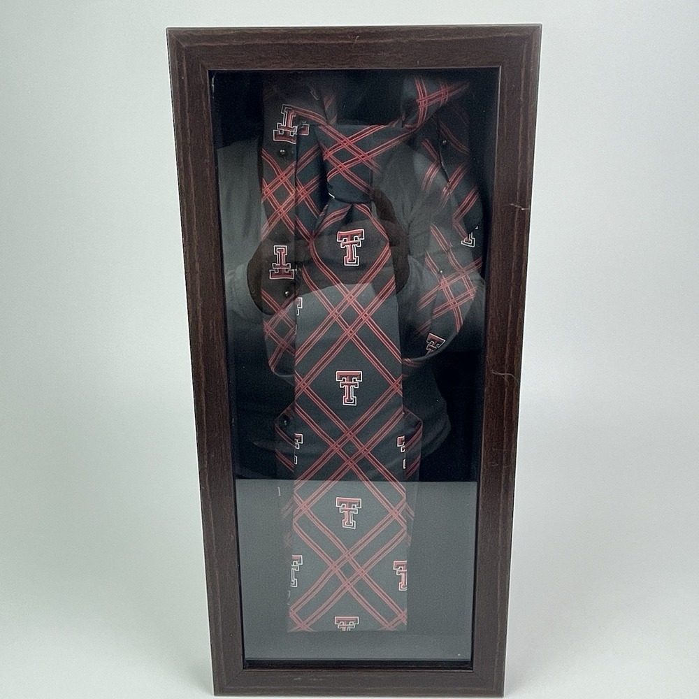 Texas‎ Tech Red Raiders Mens Necktie Shadowbox University College Black Neck Tie